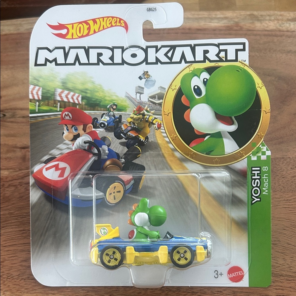 Hot Wheels Mario Kart Yoshi Mach 8 Toy Car - Green